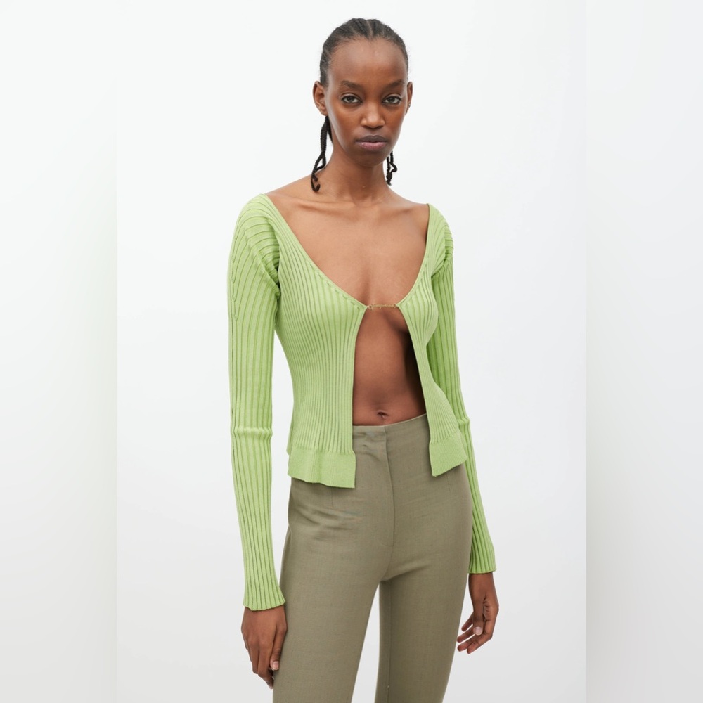 Jacquemus
La Maille Pralù Longue Green Cardigan - Picture 2 of 12